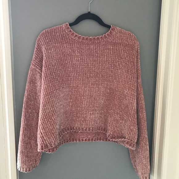 PacSun pink chenille sweater